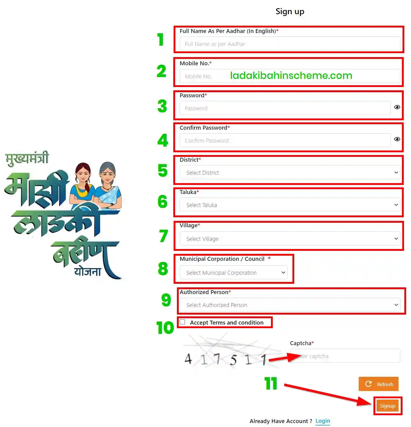 Ladki Bahin Yojana Registration Form Online 2025